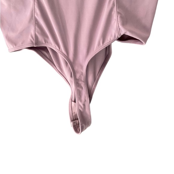 Intimately Free People V Neck Body Suit Lavender Thong Plunge Size Medium - Picture 8 of 8